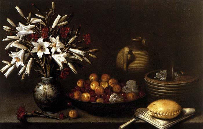 Francisco Barrera Still-Life with Flowers and Fruit Germany oil painting art